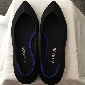 knock off black pointed toe flats